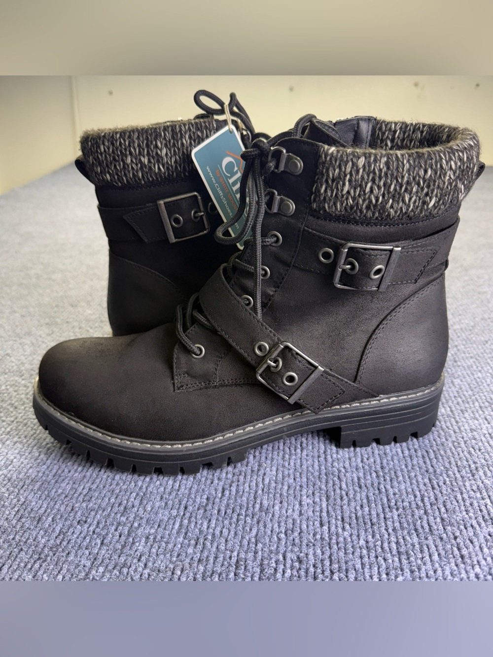 CLIFFS BY WHITE MOUNTAIN Womens Marlee C31462 Winter Ankle Boots Black US 10